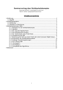 Seminarvortrag über Sichtbarkeitskomplex Inhaltsverzeichnis