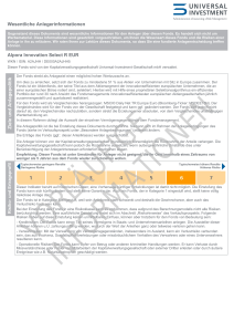 Wesentliche Anlegerinformationen Alpora Innovation Select R EUR