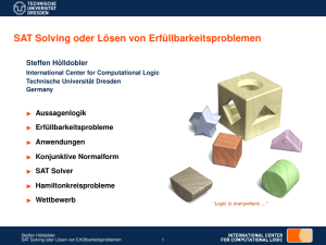 SAT Solving oder L ¨osen von Erf ¨ullbarkeitsproblemen