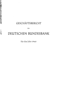 Geschäftsbericht 1960