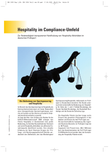 Hospitality im Compliance-Umfeld