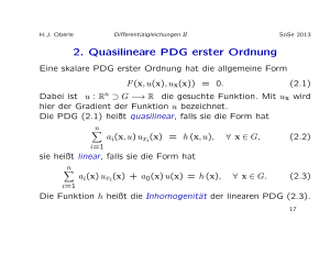 2. Quasilineare PDG erster Ordnung - math.uni