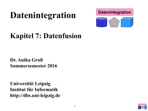 Datenintegration - Abteilung Datenbanken Leipzig