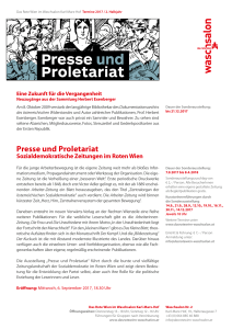 Presse und Proletariat - Waschsalon Karl-Marx-Hof