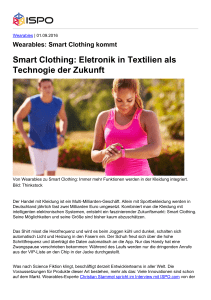 Smart Clothing: Eletronik in Textilien als Technogie der