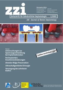 Zeitschrift für Zahnärztliche Implantologie 1/2005