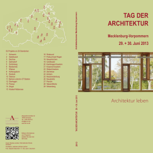 tag der architektur - Architektenkammer Mecklenburg