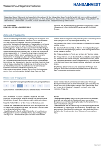 Key Investor Document - TOP Defensiv Plus