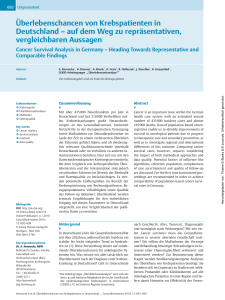 Ü berlebenschancen von Krebspatienten in