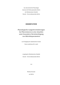 DISSERTATION Physiologische - diss.fu