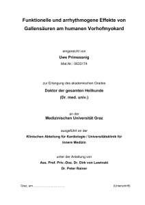 Funktionelle und arrhythmogene Effekte von Gallensäuren am