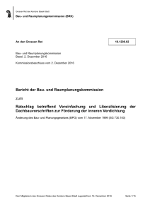 Bericht BRK Änderung BPG Dachaufbauten Entwurf 161202