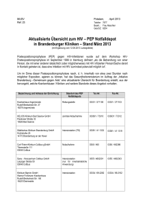 PEP Notfalldepot in Brandenburger Kliniken