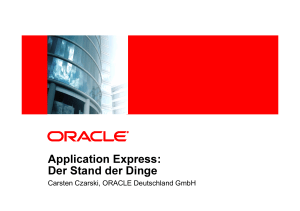 Application Express: Der Stand der Dinge