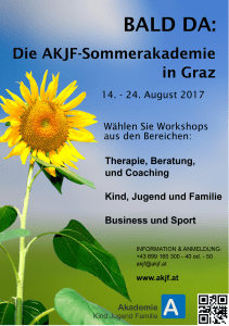 sommer- akademie - AVM: Institut f&uuml;r Verhaltenstherapie