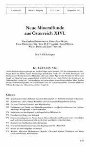 Neue Mineralfunde aus Osterreich XIVL