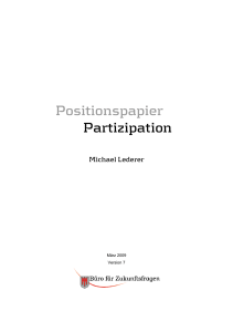 Positionspapier Partizipation