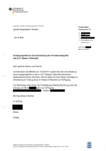 Auslegungshilfe für die Anwendung der Formationsbegriffe des § 21