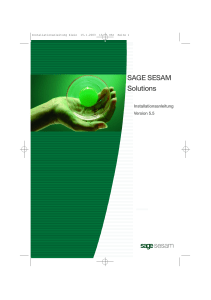 Installationsanleitung SAGE SESAM Solutions 5.5