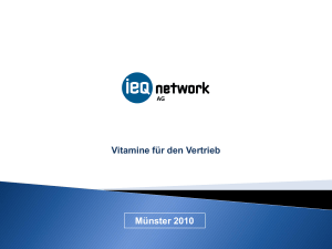 Münster 2010 Vitamine für den Vertrieb