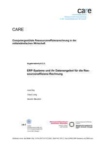 care : ERP-Systeme und ihr Datenangebot fuer die