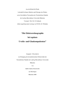 Die Elektroretinographie bei equinen Uveitis