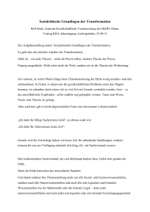 Sozialethische Grundlagen der Transformation