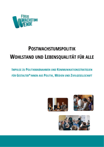 postwachstumspolitik wohlstand und lebensqualit&auml;t f&uuml;r alle