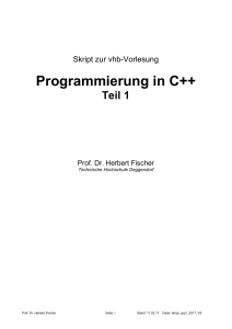 Programmierung in C++ - iLearn