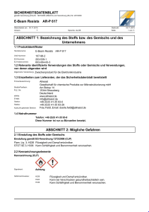 SICHERHEITSDATENBLATT E-Beam Resists AR