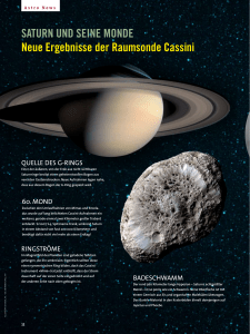 Saturn und Seine Monde neue ergebnisse der raumsonde Cassini