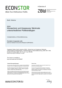 Klimaschutz und Anpassung: Merkmale