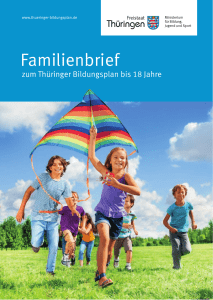 Familienbrief zum Thüringer Bildungsplan bis 18 Jahre