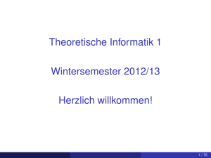 Sortieren - Theoretische Informatik