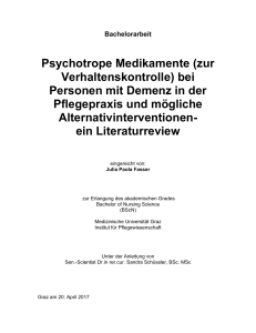 Psychotrope Medikamente (zur Verhaltenskontrolle) bei Personen