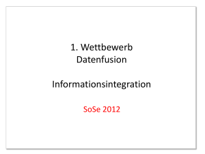 1. Wettbewerb Datenfusion Informationsintegration