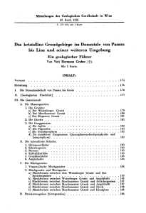 Das kristalline Grundgebirge im Donautale von Passau bis Linz und