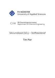 Siliciumdioxid (SiO2) – Stoffsteckbrief Tim Pier