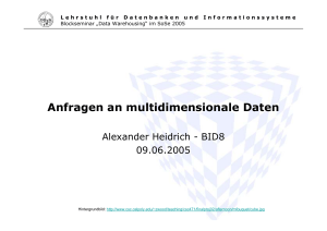 Anfragen an multidimensionale Daten