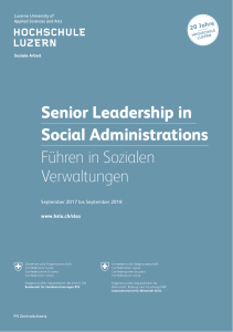 Senior Leadership in Social Administrations Führen in Sozialen