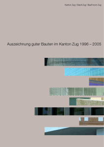 Gute Bauten im Kanton Zug 1996