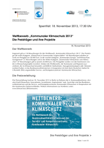 Sperrfrist: 18. November 2013, 17:30 Uhr Wettbewerb „Kommunaler