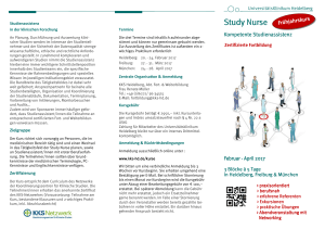 Study Nurse Study Nurse - UniversitätsKlinikum Heidelberg