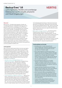 Backup Exec&trade; 16