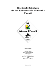 Relationale Datenbank f&uuml;r den Sch&uuml;tzenverein W&uuml;nnewil