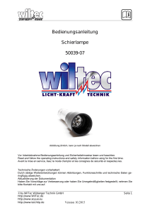 Bedienungsanleitung Schierlampe 50039-07