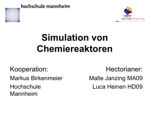 Simulation von Chemiereaktoren