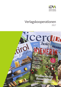 Verlagskooperationen - Vinschgau Marketing