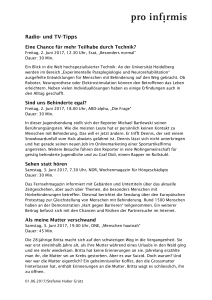 TV-Tipps Juni 1 2017