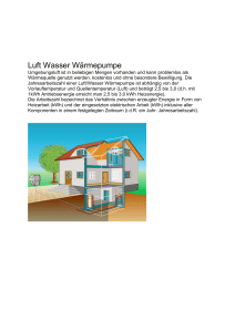 Luft Wasser Wärmepumpe - Joss und Huggenberger AG
